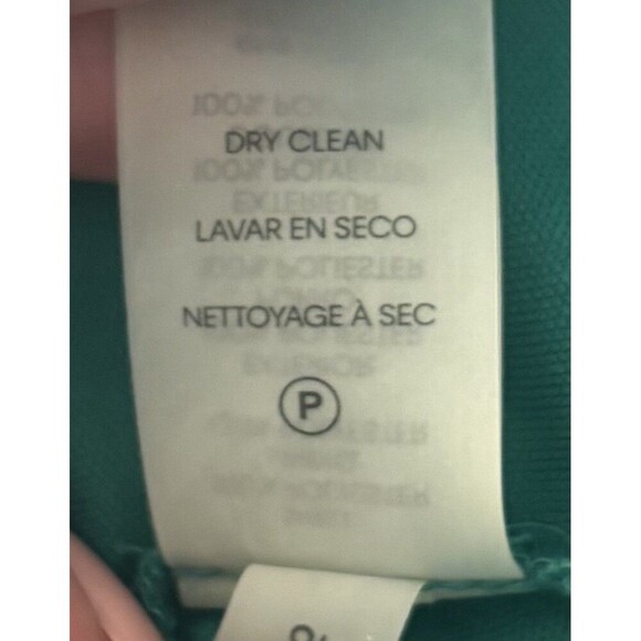 CALVIN KLEIN Kelly Green Ruffle Wrap Dress Women 4 Flutter Sleeve Midi Chiffon - Picture 13 of 16